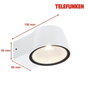 Lampa de perete exterior TELEFUNKEN, LED 7.5W, 700 Lumen, alba - Img 5