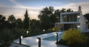Lampa de perete Osram E27, aluminiu gri inchis, IP44, design modern - Img 6