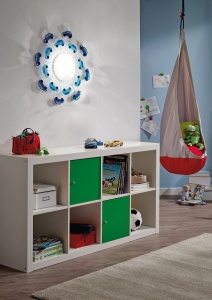 Lampa de tavan EGLO Viki 1, design auto, albastra, E27, 63 cm - Img 2