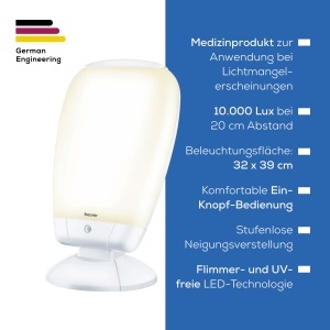 Lampa de terapie cu lumina Beurer TL 80, 10000 Lux, reglare inclinare - Img 6