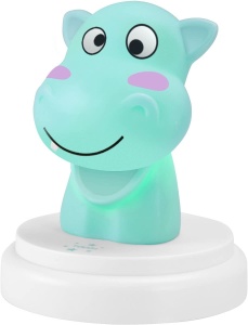 Lampa de Veghe Alecto Silly Hippo, LED, Verde, cu Oprire Automatica
