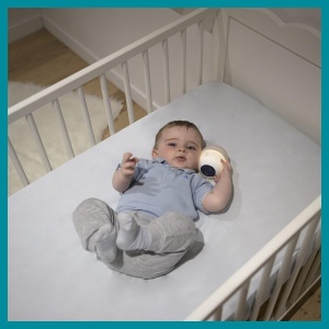 Lampa de veghe Babymoov Squeezy gri, autonomie 200 ore, cu senzor de aer - Img 5