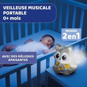 Lampa de veghe Chicco 3-in-1 cu lumini si sunete mod portabil si pentru noptiera gri 0 luni - Img 2