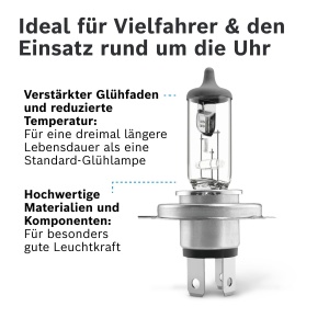 Lampa Halogen H4 Bosch Longlife, 12V 6055W, Durabilitate Mare - Img 5