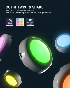 Lampa inteligenta portabila Osram SMART DOT-IT, 16 milioane culori, reincarcabila USB-C - Img 2