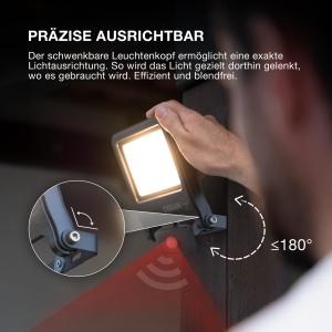 Lampa LED cu senzor OSRAM ENDURA FLOOD 20W, 3000K, 1800 Lumen, Alb - Img 6