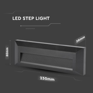 Lampa LED de exterior VT-1162, 3W, 3000K, negru, forma dreptunghiulara - Img 3