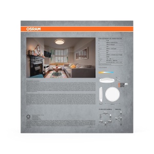 Lampa LED de tavan Osram ORBIS Woodburry, 16W, 1000lm, 3000K, cu decor din lemn - Img 4