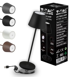 Lampa LED Dimmbara V-TAC VT-7522 Kabelloasa Neagra 4400mAh