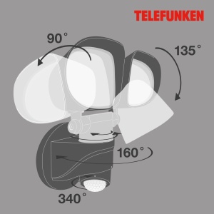 Lampa LED Exterioara TELEFUNKEN, 10W, 1000 Lumen, Negru - Img 3