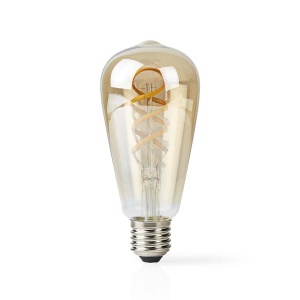 Lampa LED Filament Nedis Smartlife ST64 E27 360 lm 4.9 W Alb Cald la Alb Rece