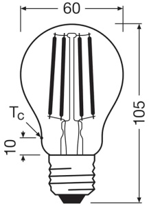 Lampa LED Osram Classic, 2.2 W, E27, Lumina calda, 470 lm - Img 5
