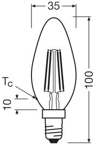 Lampa LED Osram E14, 4W, 470lm, Calda, Set 3 bucati - Img 7