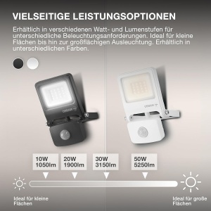 Lampa LED Osram ENDURA FLOOD 50W, 5000 Lumen, 4000K, gri inchis - Img 9