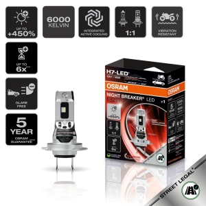 Lampa LED Osram NIGHT BREAKER SPEED H7 450, 6000K, 450 luminozitate - Img 3