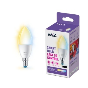 Lampa LED Regla WiZ E14, 470 lm, dimmabila, alb cald-alb rece