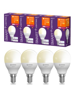 Lampa LED Smarte LEDVANCE E14, dimabila, 470 Lumen, 2700K, 4 piese