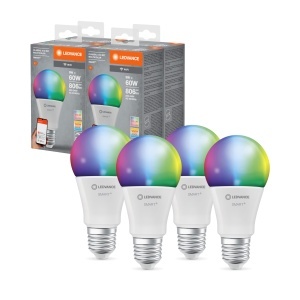 Lampa LED Wifi LEDVANCE E27, 6W, RGBW, Dimmabila, 806lm, 4 bucati