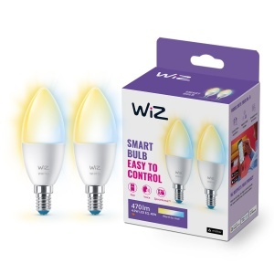 Lampa LED WiZ Tunable White E14, 2 buc, 470 lm, 4,9 W, dimabila