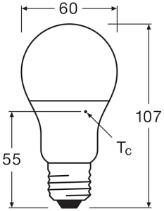 Lampa Osram LED Base Classic A, forma de piston cu baza E27, nereglabila, inlocuieste 60 wati, mat, alb cald - 2700 Kelvin, 4 bucati (1-Pack) - Img 8