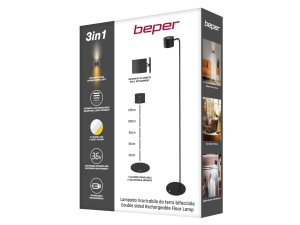 Lampa reglabila BEPER Lumi P201UTP306 reincarcabila cu moduri de iluminare negru - Img 6