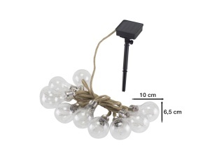Lampa solara decorativa Beper P207ILO500, 10 LED-uri, IP44, 3.7 metri, stil vintage - Img 4