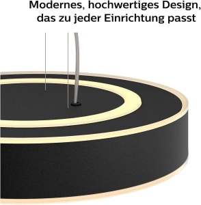 Lampa suspendata Philips Hue Enrave, 4500lm, neagra, cu dimmer - Img 2