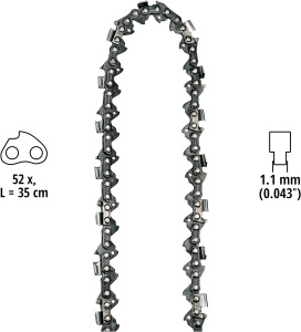 Lant de rezerva Einhell 35 cm 52 elemente 11 mm pentru fierastraie electrice si cu acumulator - Img 3