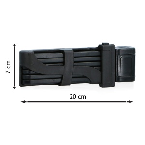 Lant de siguranta Dunlop - Faltschloss cu 3 chei, 85 cm, metal intarit - Img 3