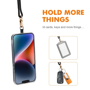 Lant pentru telefon GRIFEMA, negru, lungime ajustabila 35-75 cm - Img 4