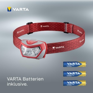 Lanterna frontala VARTA Outdoor Sports H20 Pro, 200 lumeni, 52 ore autonomie, rosie - Img 4
