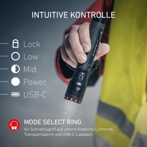 Lanterna LED Ledlenser P7R, 2000 Lumen, 80 ore autonomie, USB-C - Img 3