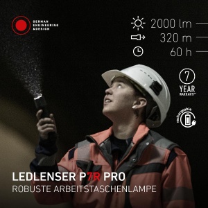 Lanterna LED Ledlenser P7R Pro, 2000 Lumen, 60h autonomie, IP68 - Img 2