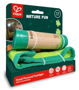 Lanterna portabila Hape din bambus si plastic vegetal, fara baterii, pentru copii de la 4 ani - Img 5