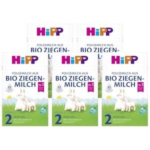 Laptele praf HiPP 2 din lapte de capra BIO, 5 x 400g, usor digerabil