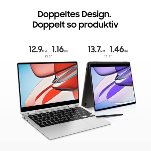 Laptop Convertible Samsung Galaxy Book3 360, 13 AMOLED, Intel Core i5, 8GB RAM, 512GB SSD - Img 3