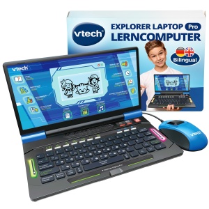 Laptop educational VTech Explorer Pro 164 jocuri, 3 niveluri dificultate, LCD iluminat