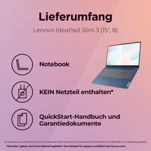 Laptop Lenovo IdeaPad Slim 3 15.6 FHD AMD Athlon Silver 10 128GB SSD 8GB RAM Abyss Blue - Img 8