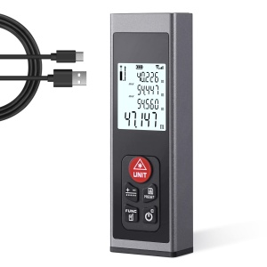 Laser Metru HYCHIKA, 60m, Reincarcabil, Display LCD, Diverse Moduri de Masurare - Img 1