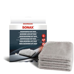 Laveta din microfibra SONAX Soft Touch, 3 bucati, cu absorbtie ridicata