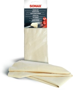 Laveta din piele naturala SONAX PremiumLeder, 59 x 38 cm, putere absorbanta mare