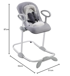Leagan ergonomic Beaba Up Down III reglabil pe inaltime gri melanj pentru bebelusi - Img 8