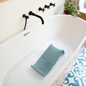 Leagan pentru baie BEABA Ergonomic, Anti-Rutsch, Material Mesh, Culoare Baltic Blue - Img 2