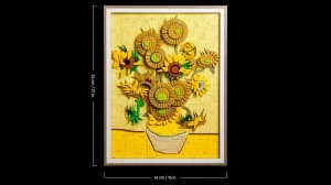 LEGO Art Vincent Van Gogh - Floarea-soarelui - Pictura 3D cu flori in miscare - Decoratiuni pentru sufragerie sau birou - Kit pentru adulti - Idee de  - Img 7