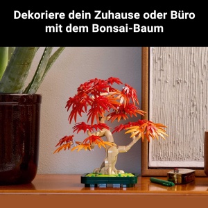 LEGO Botanicals 10348 Bonsai Japonez cu Frunze Rosii si Portocalii Set DIY pentru Adulti - Img 6