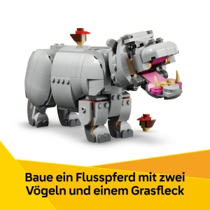LEGO Creator 31171 Set 3-in-1 Animale Salbatice Nashorn Hipopotam Walrus - Img 4