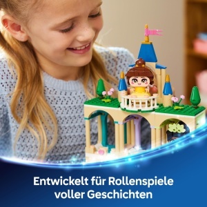 LEGO Disney Princess 43291 Castelul Mini-Printeselor Belle si Tiana 3 Etaje 358 Piese - Img 4