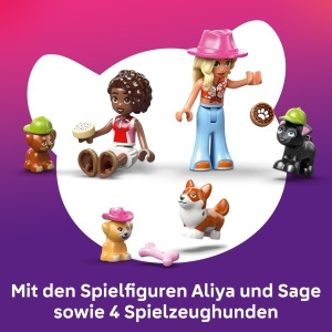 LEGO Friends Hundekuchenbackerei 42677 Set de Joaca cu Mini Papusi si Catei - Img 6