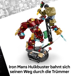 LEGO Marvel Hulkbuster vs Hulk 76343 Set Supereroi cu Minifigurine si Mech Articulat - Img 4