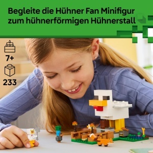 LEGO Minecraft Huhnerfarm 21585 Set de Constructie cu Figurine si Functii Interactive - Img 2